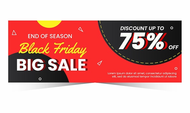 Vendita di banner per la stagione del black friday