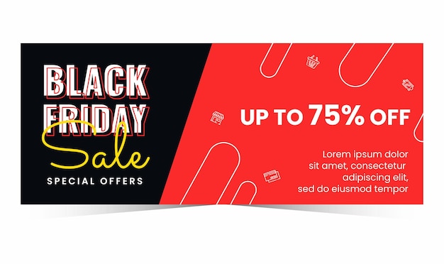 Vendita di banner per la stagione del black friday