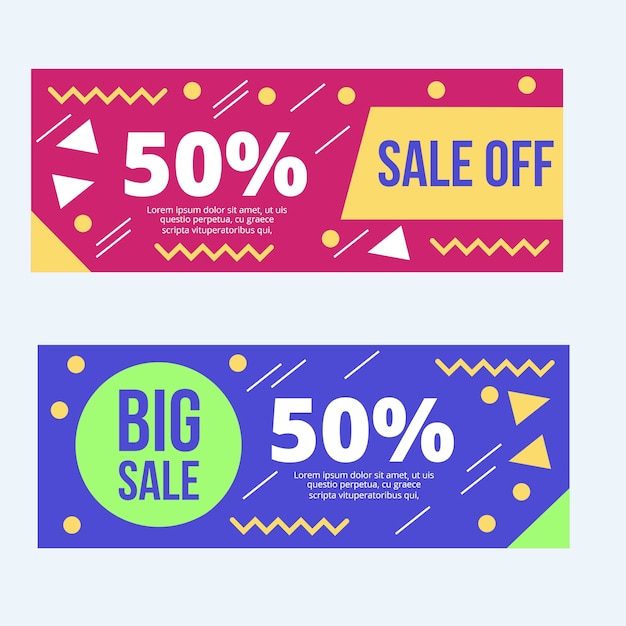 Vector banner sale