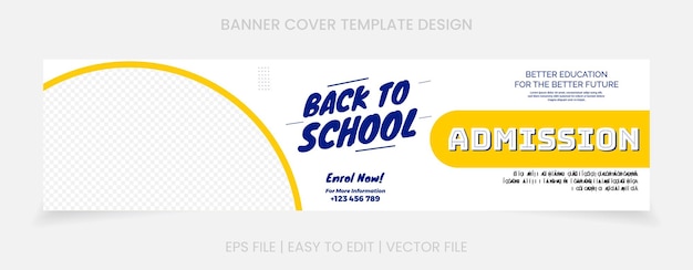 A banner for a school with a banner in the middle