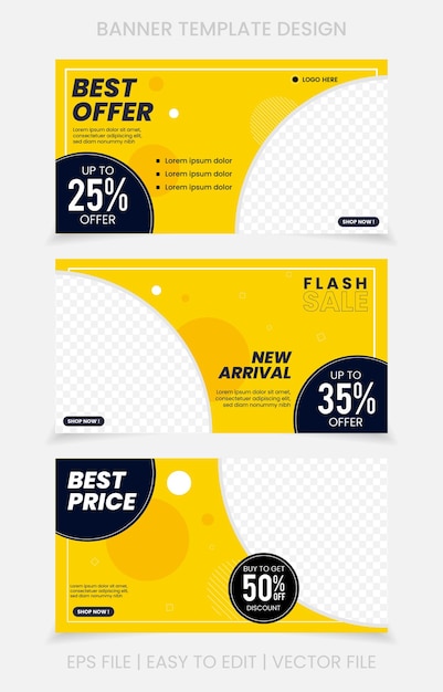 Vector banner set designcover social media