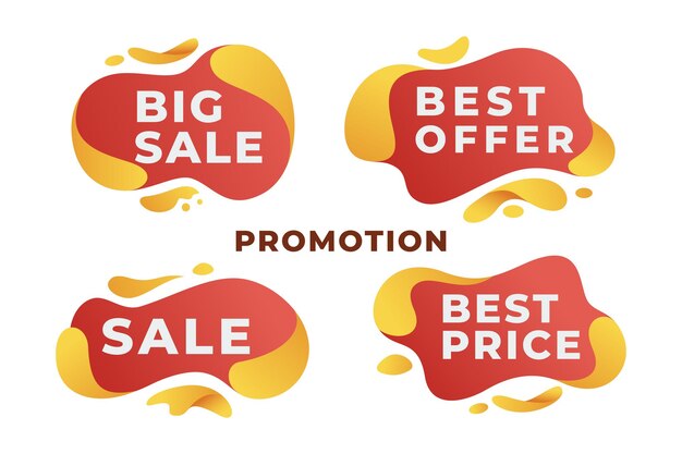 Banner set promotion sale vector design