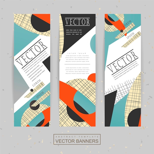 Vector banner sjabloonontwerp in collagestijl