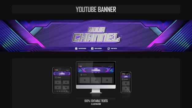 Vector banner for social media channel with crossfit concept