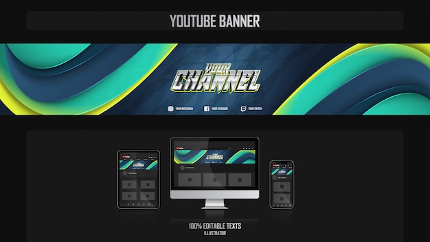 banner for social media channel with nature concept