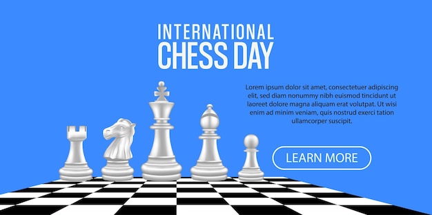 Banner for social media international chess day