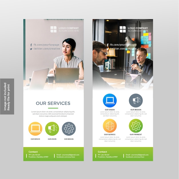 Vector banner social template