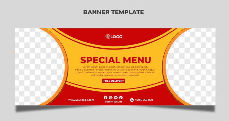 वेक्टर banner special menu