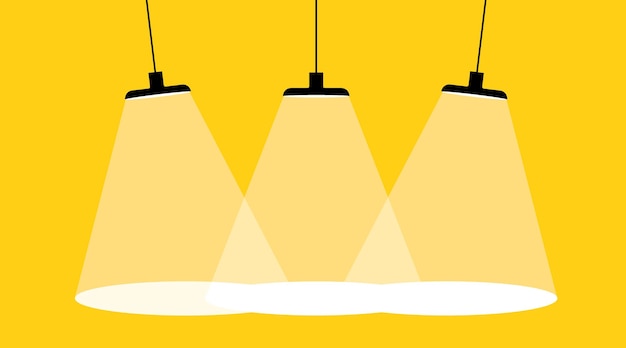 Banner spotlight achtergrond pictogram Opknoping lichten vector design