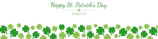 Banner for St Patricks DayVector illustrationMinimal design