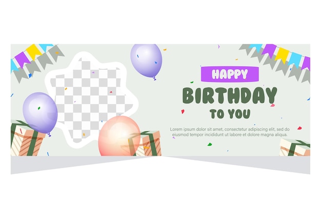 Banner template for birthday celebration party