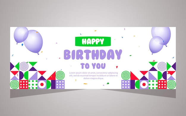 Banner template for birthday celebration party