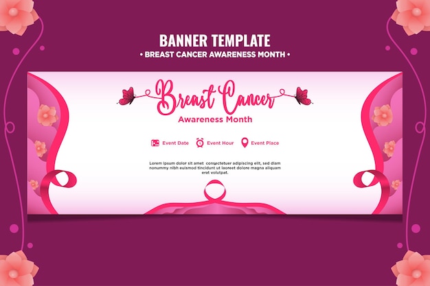 Banner Template Breast Cancer Awareness Month