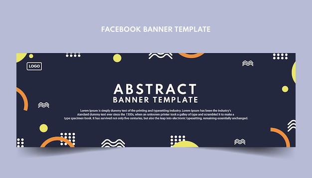 Banner template facebook abstract