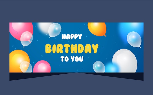 Banner template for happy birthday