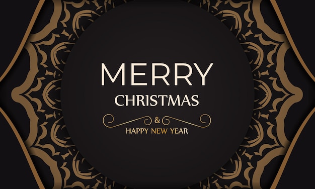 Vector banner template happy new year and merry christmas white color with winter ornament