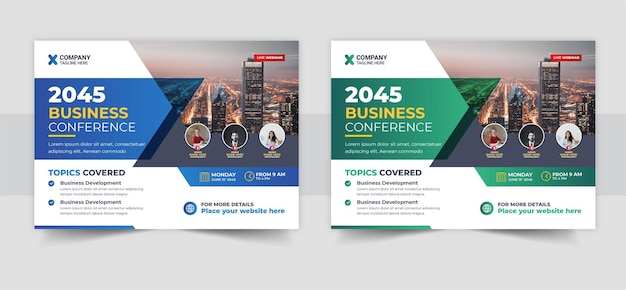 Banner template for modern business conference