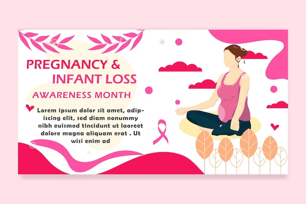 banner template mother health care pregnancy and infant loss awareness