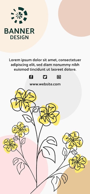 BANNER template vertikal flower