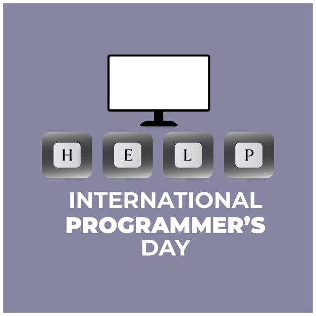 Banner template with developer design for international programmers day