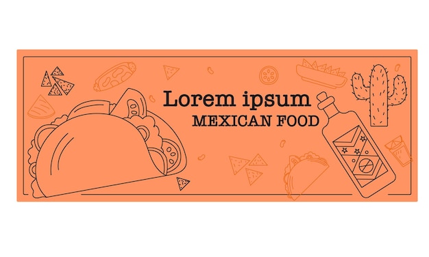 バナー テンプレート メキシコ料理