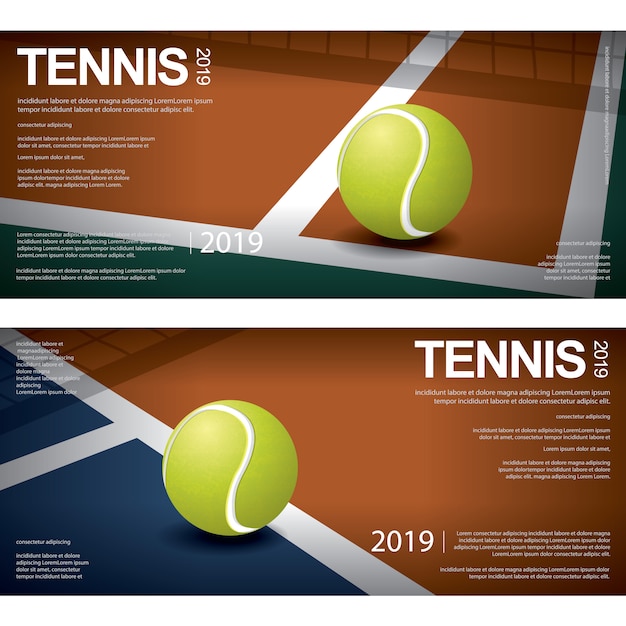 Vector banner tennis championship