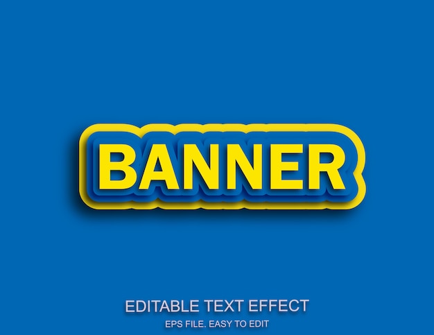 Vector banner text effect style