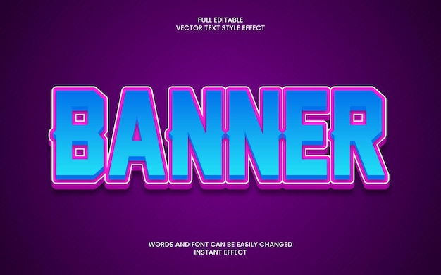 Banner text effect