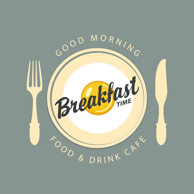 Banner on the theme of breakfast time