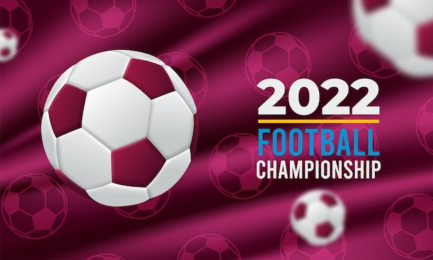 Vettore banner sul tema del campionato del mondo in qatar 2022