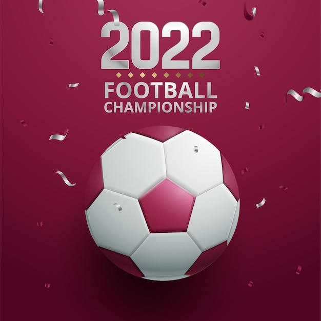 Banner on the theme of world championship in Qatar 2022