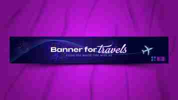 Vector banner for travel agency