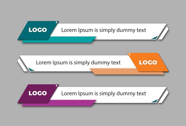 Vector banner tv header footer