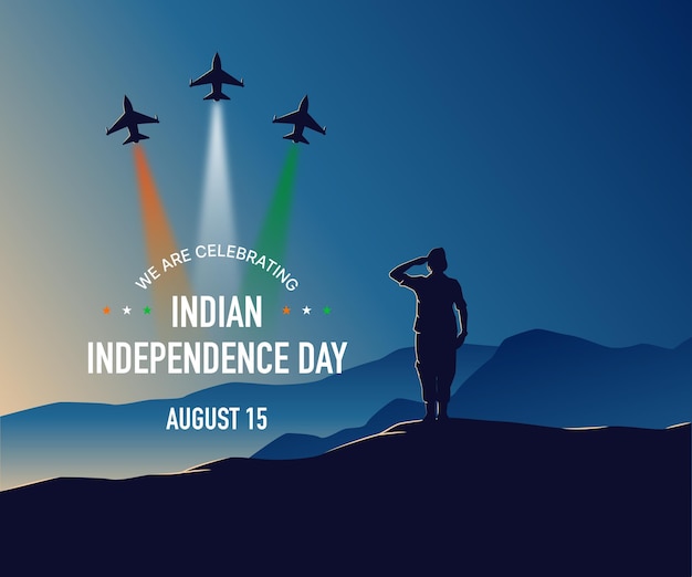 Vector banner van de indiase onafhankelijkheidsdag