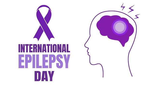 Banner van de Internationale Epilepsiedag met hersenen
