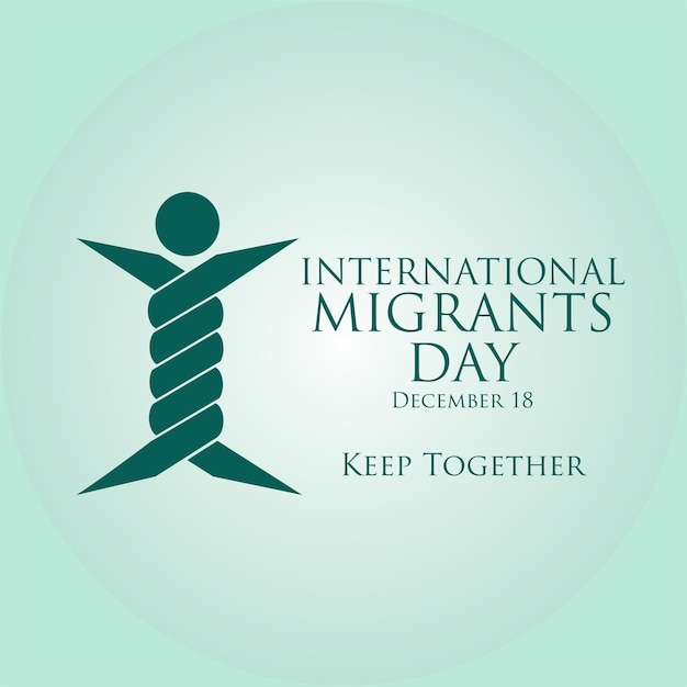Banner vectorillustratie voor Internationale Migrantendag