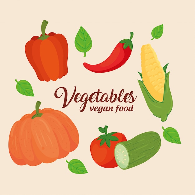 Banner di verdure, cibo sano concetto