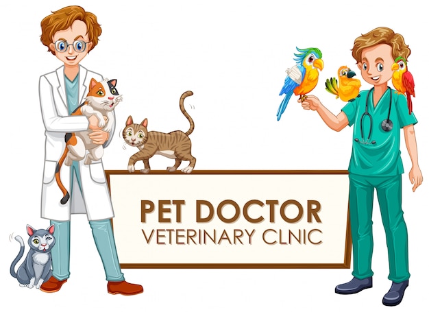 A banner of  veterinary clinic