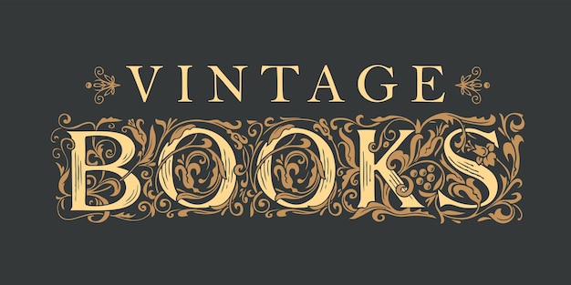 Vector banner for vintage books shop