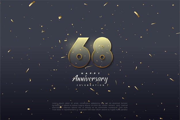 Banner voor 68-jarig jubileum.