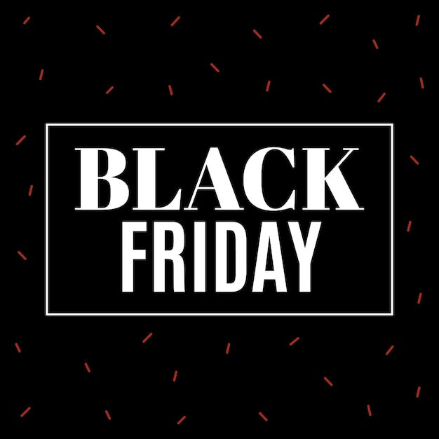 Banner voor Black Friday. Op een zwarte achtergrond.