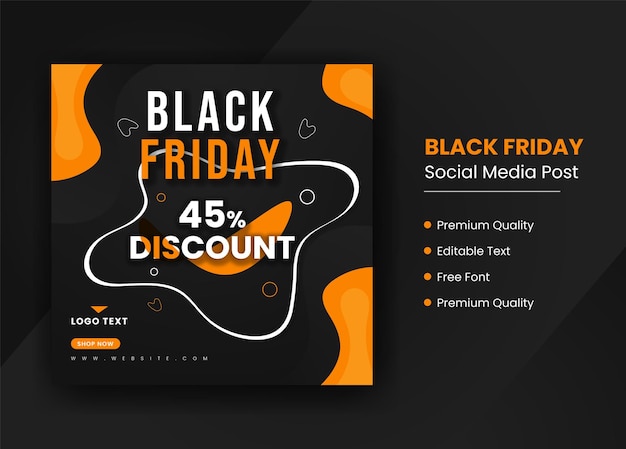 Banner voor black friday-postontwerp voor sociale media