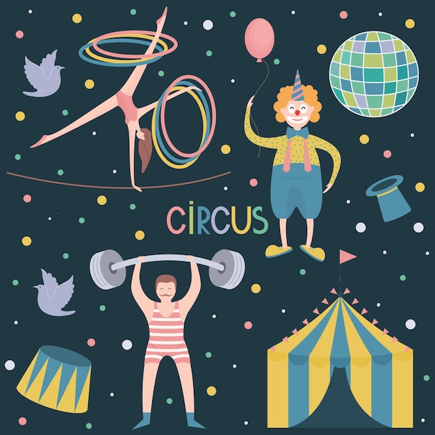 Banner voor circusvoorstelling