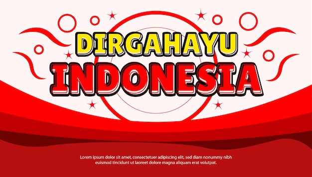 Vector banner voor de viering van de indonesische onafhankelijkheidsdag