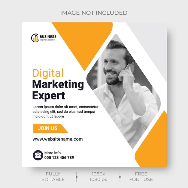 Banner voor digitale marketing of sjabloon voor een post op sociale media