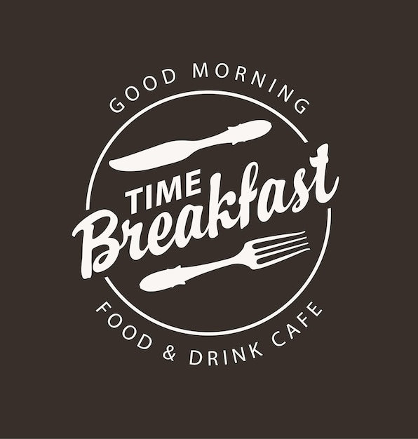 banner voor menu over het thema ontbijt