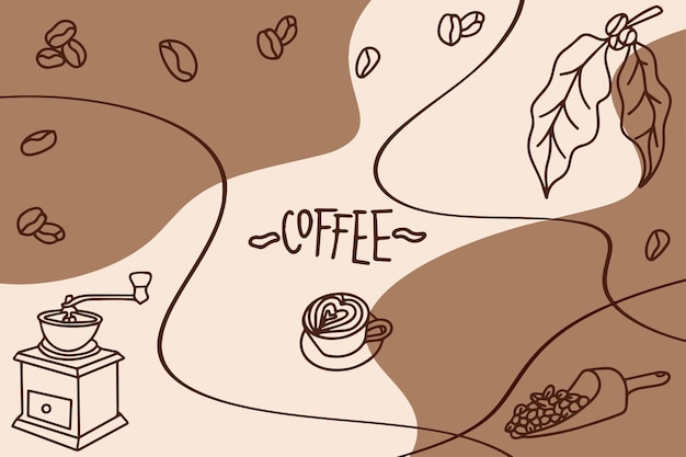 Banner voor menu's en recepten set met de hand getekende café thema doodles voor koffie bakkerij voor café menu banketbakkerij vector illustratie