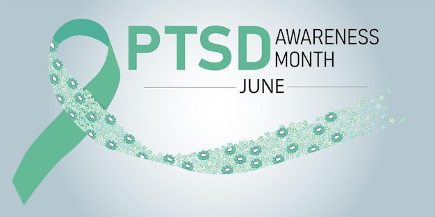 Banner voor PTSD-bewustzijnsmaand