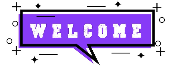 Vector banner welcome