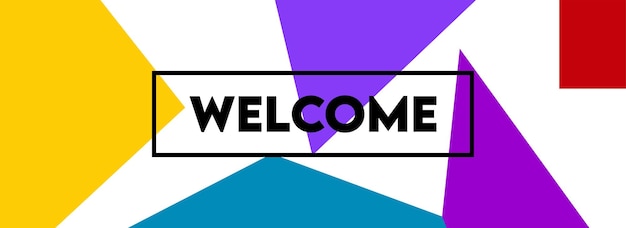 Vector banner welcome